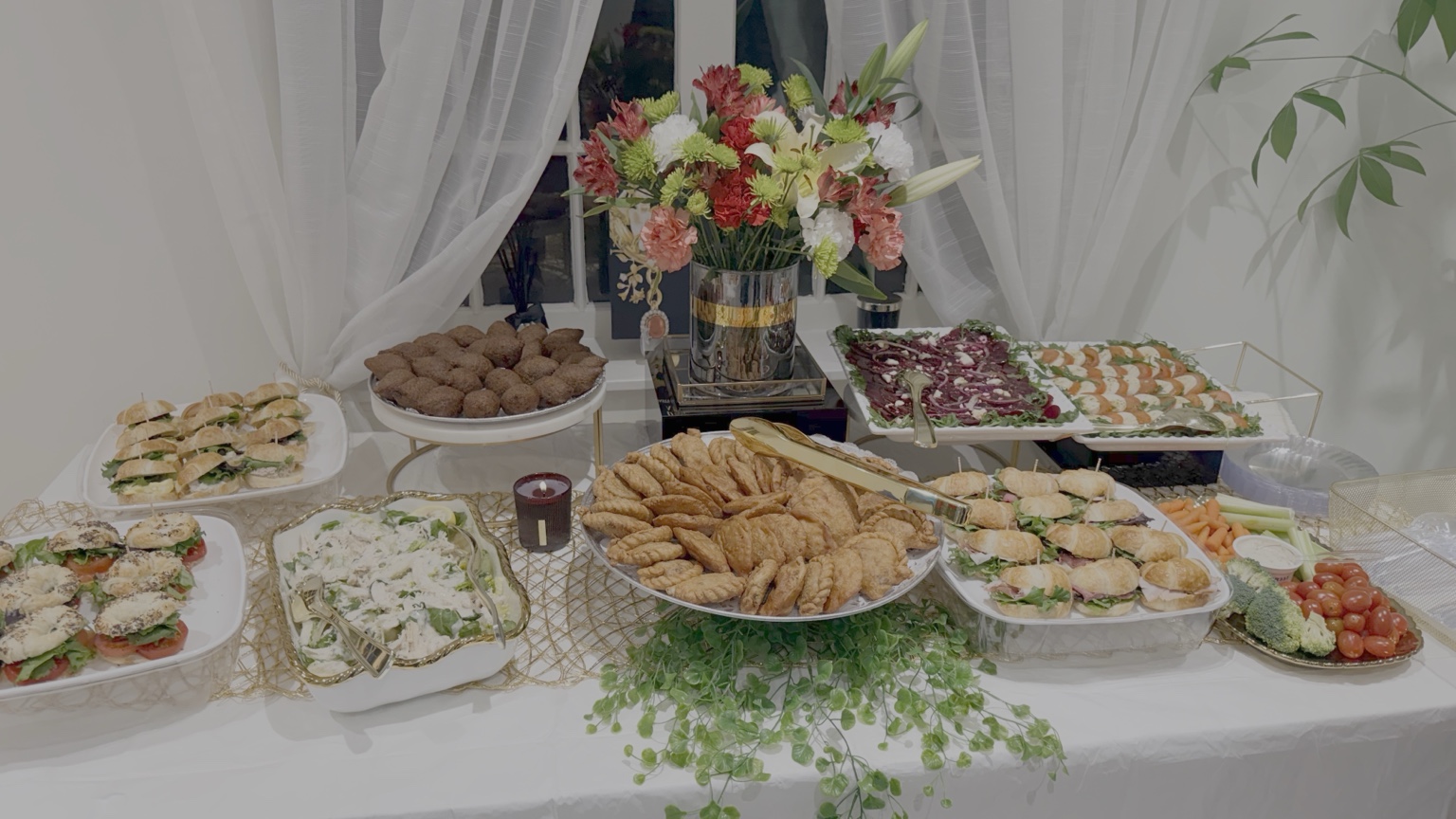 Hospitality setup at a Boston Study Club meeting